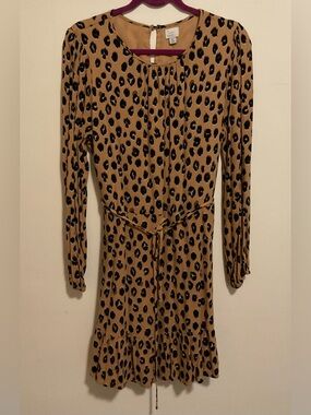 a new day animal print dress. Brown with black print. Size XL.